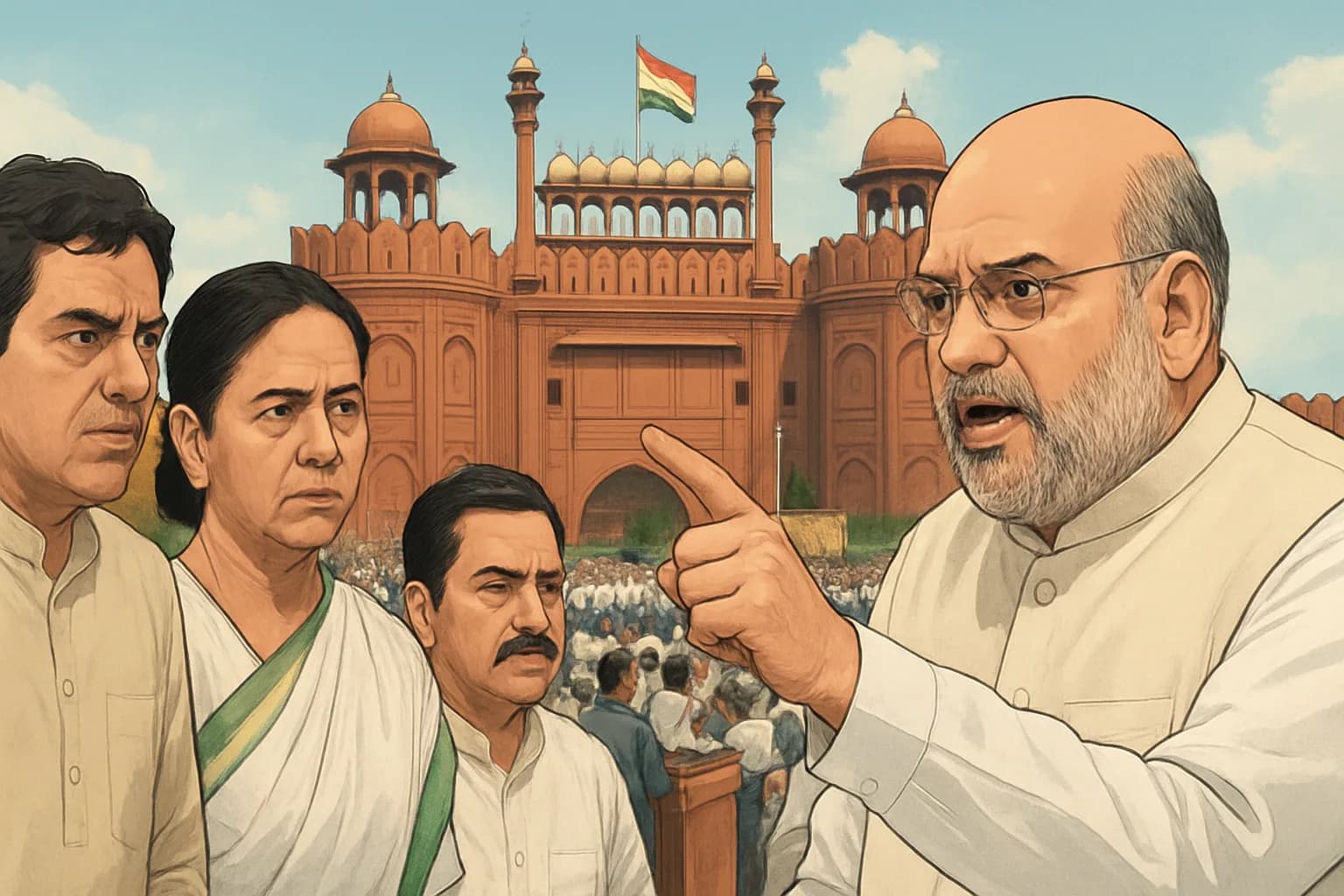 Political Debate Erupts Over Red Fort Independence Day Protocol
